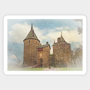 Castell Coch in Winter Sticker